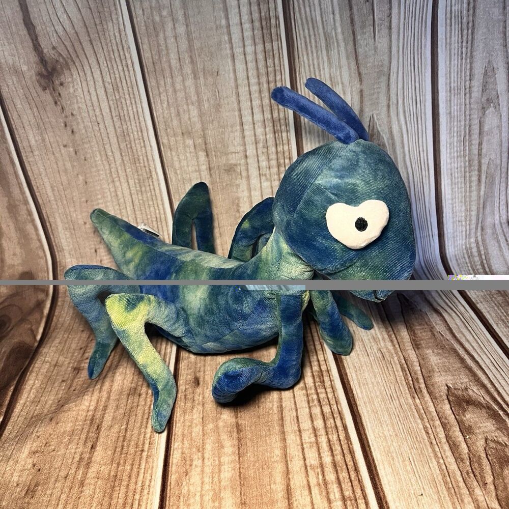 Green Blue Praying Mantis Grasshopper Cricket Stuffed Insect Plush 13"